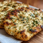 Air Fryer Garlic Herb Cottage Cheese Flatbread