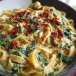Creamy Italian Pasta with Spinach and Sun-Dried Tomato Cream Sauce