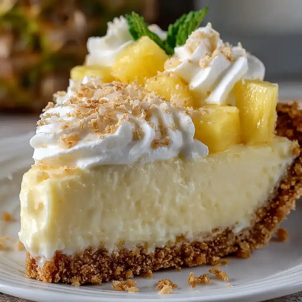 No Bake Pineapple Cheesecake Pie