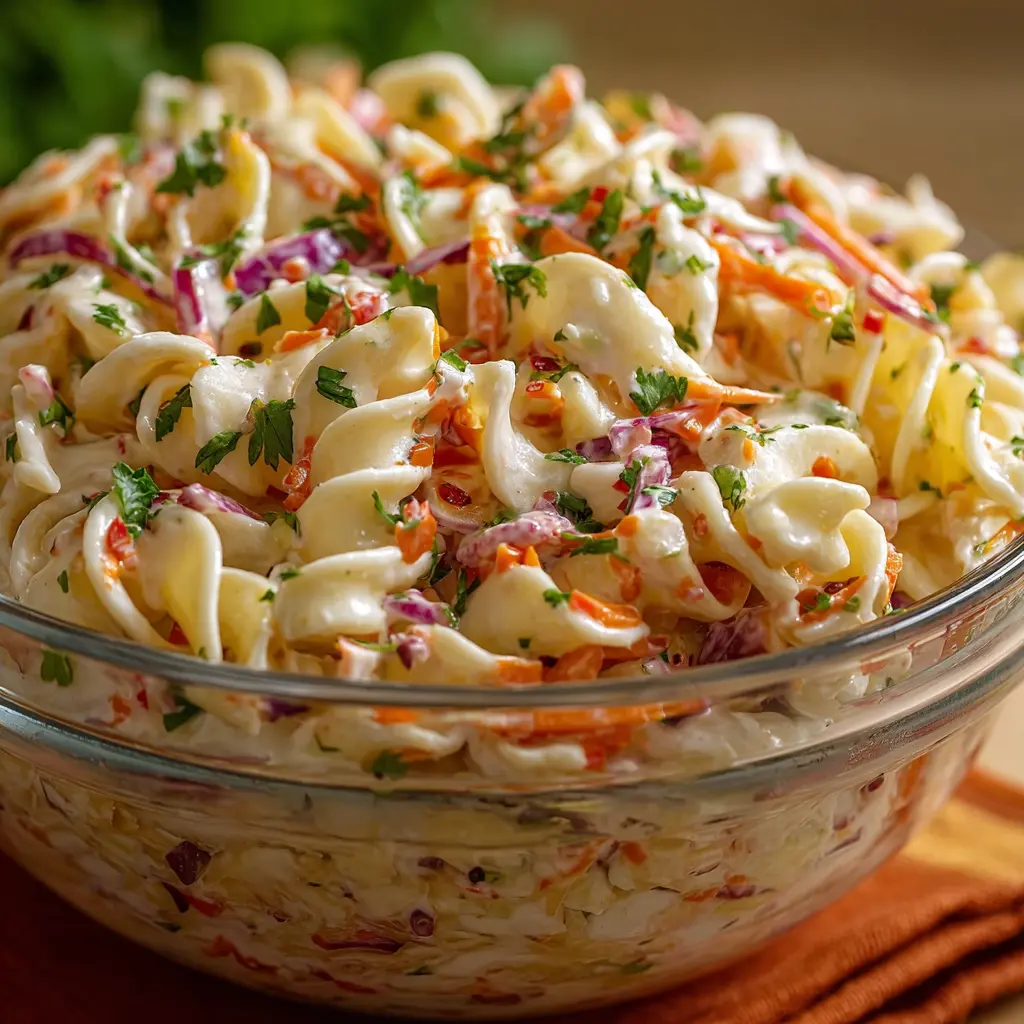 Coleslaw Pasta Salad