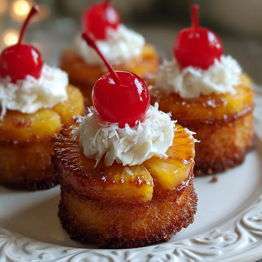 Mini Pineapple Upside Down Cupcakes