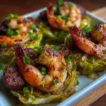 Garlic Shrimp and Sausage Cabbage Cups