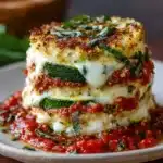 Layered Zucchini Ricotta Melts with Marinara