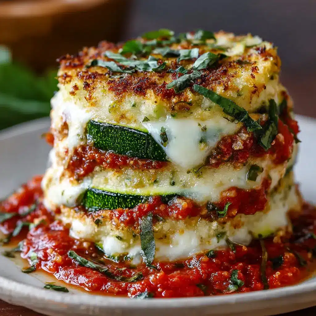Layered Zucchini Ricotta Melts with Marinara