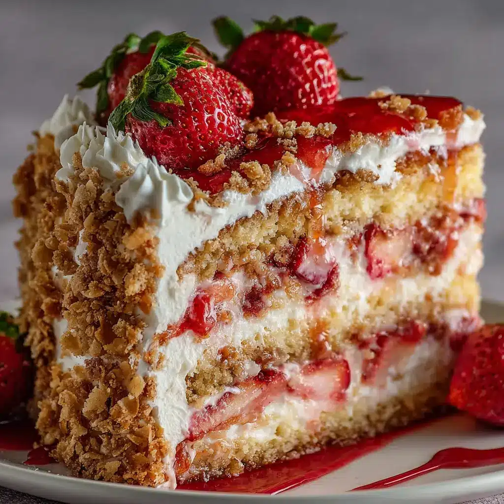 Strawberry Crunch Cake Delight