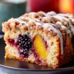 Peach Blackberry Coffee Cake