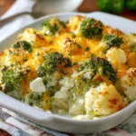 Broccoli & Cauliflower Cottage Cheese Bake