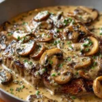 Ruth’s Chris–Style Creamy Mushroom Steak Sauce