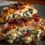 Cranberry & Spinach Stuffed Chicken Breasts with Goat Cheese