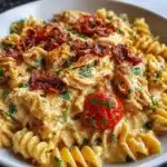 Creamy Crockpot Chicken Pasta