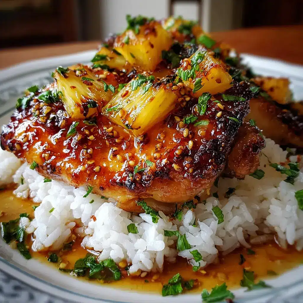 Pineapple-Stuffed Honey Garlic Chicken
