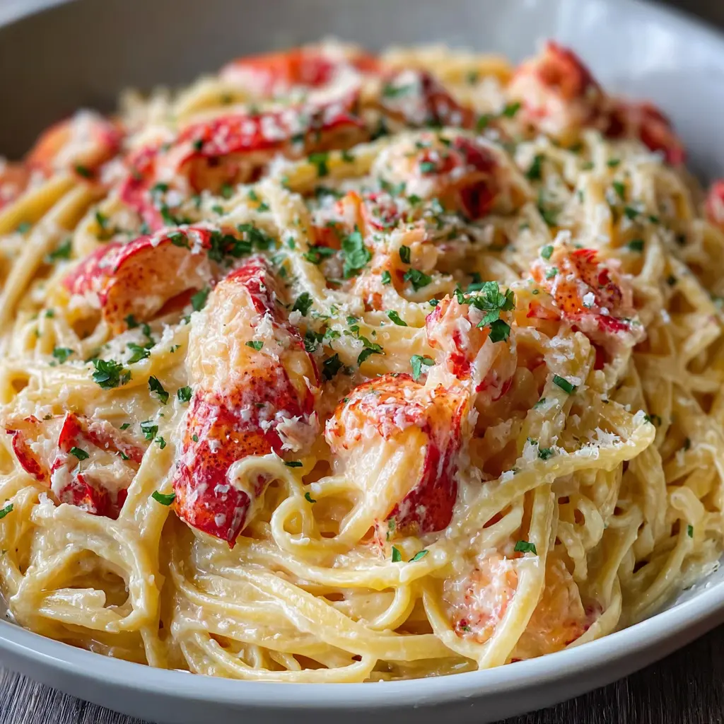 Creamy Lobster Alfredo Pasta