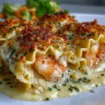 Cheesy Garlic Shrimp Lasagna Roll-Ups