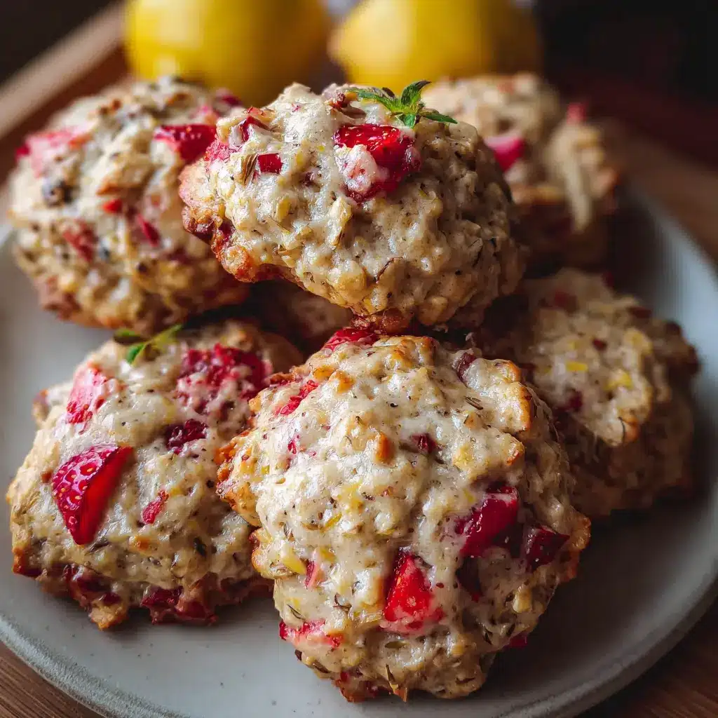 Strawberry Lemon Banana Cottage Cheese Breakfast Cookies