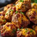 Redneck Goblin Snacks (Sausage-Cheddar Bites with Jalapeño Kick)
