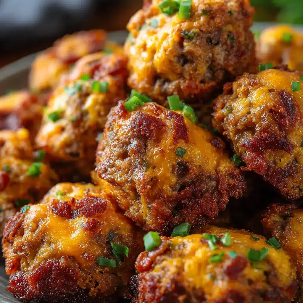 Redneck Goblin Snacks (Sausage-Cheddar Bites with Jalapeño Kick)