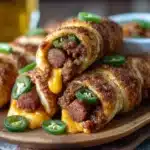 Cheesy Chili Dog Jalapeño Poppers Wrapped in Buttery Crescent Bliss