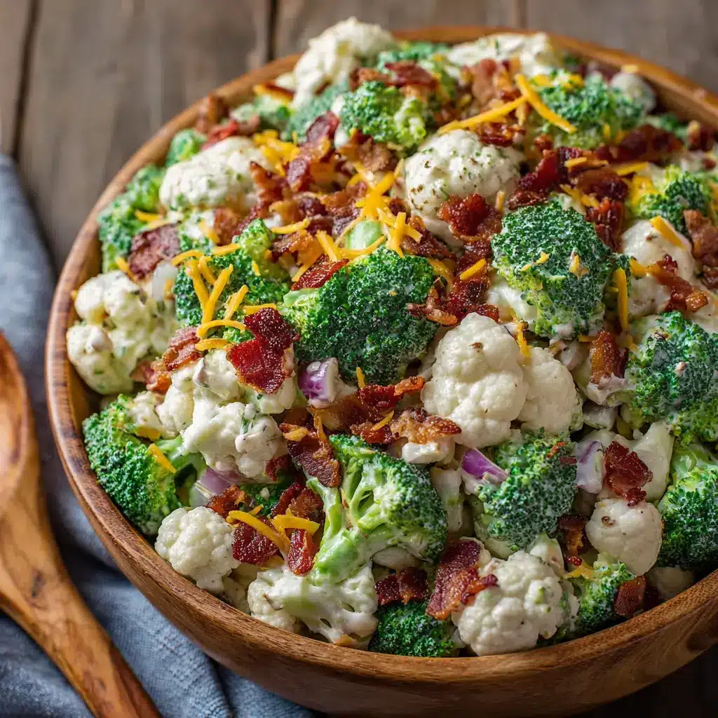 Loaded Broccoli Cauliflower Salad
