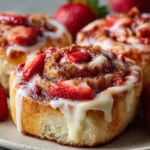 Strawberry Cheesecake Cinnamon Rolls