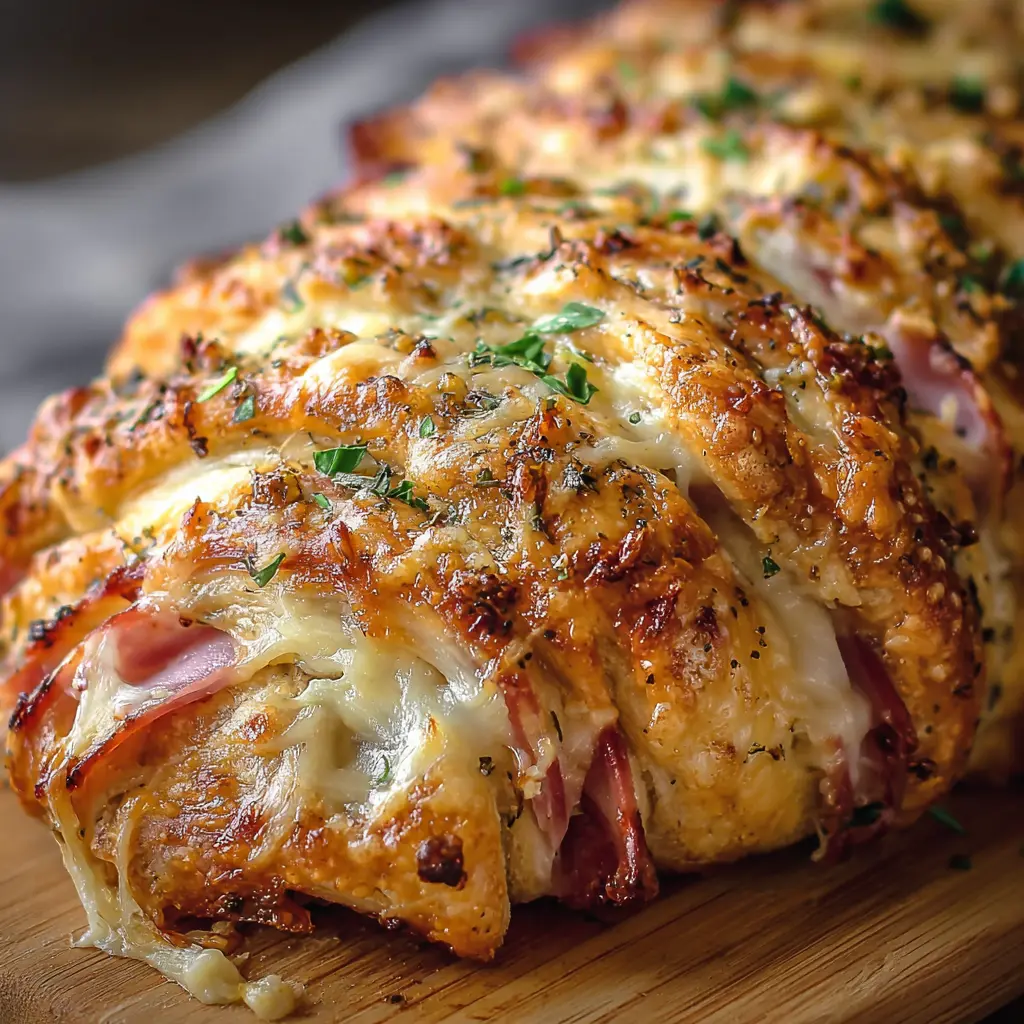 Chicken, Chicken Ham & Swiss Crescent Braid