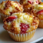 Strawberry Lemon Cottage Cheese Muffins