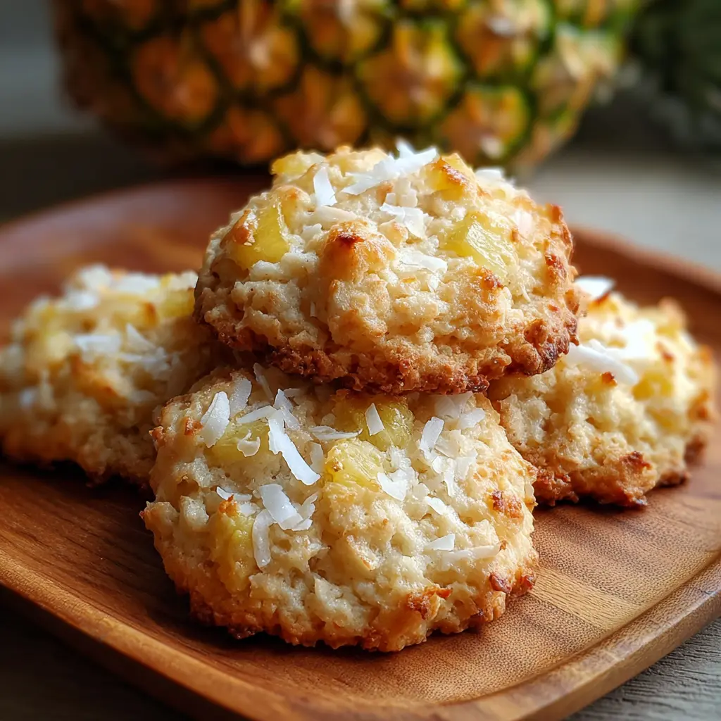 Tropical Pineapple Coconut Cookies