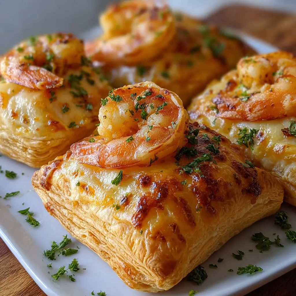 Cheesy Shrimp Stuffed Puff Pastries