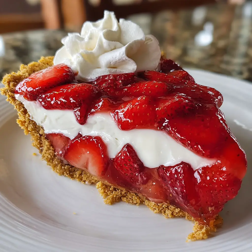 Strawberry Jello Pie Bliss