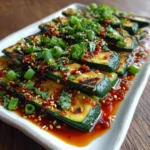 Grilled Zucchini with Spicy Asian Sauce