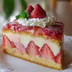 Strawberry Custard Delight Cake