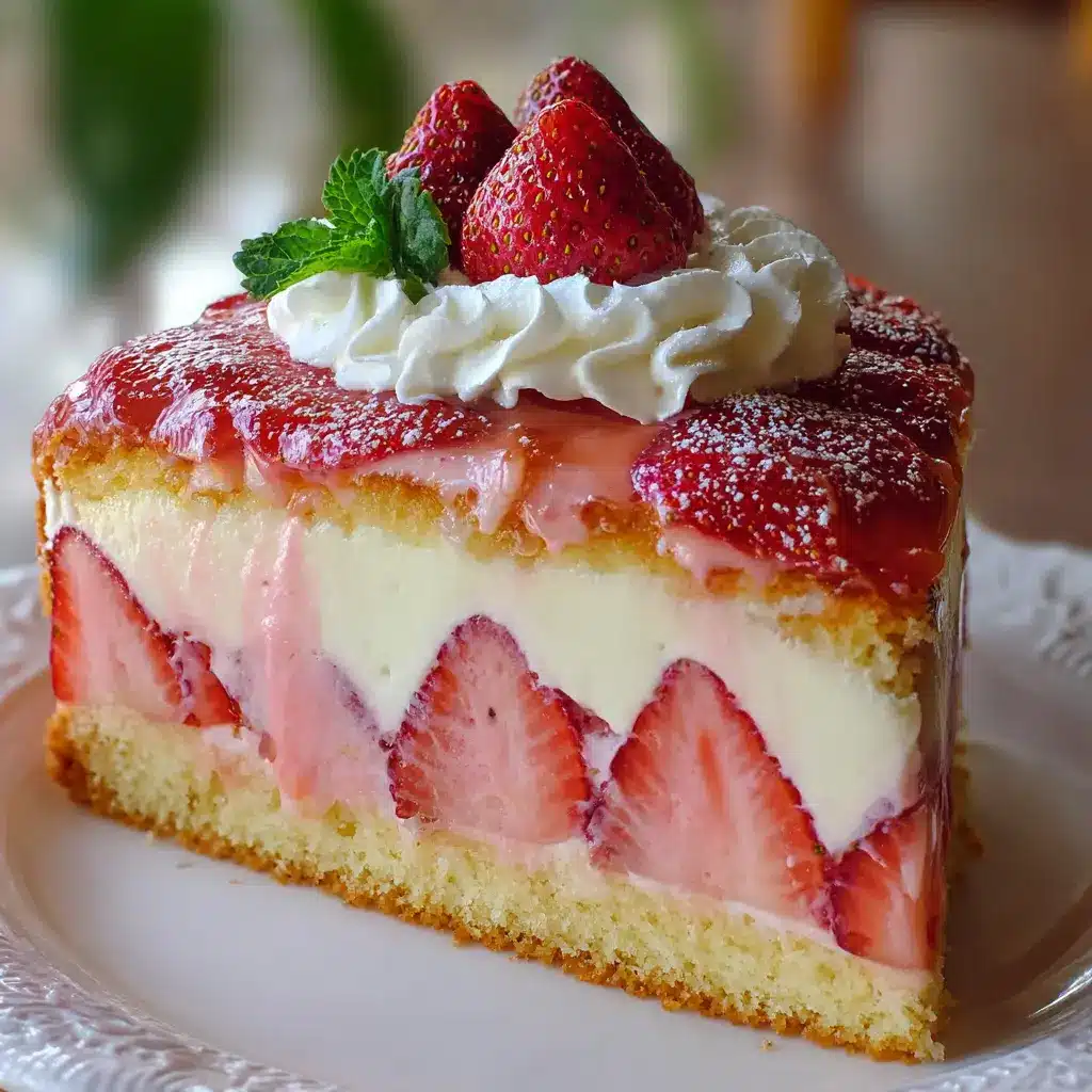 Strawberry Custard Delight Cake