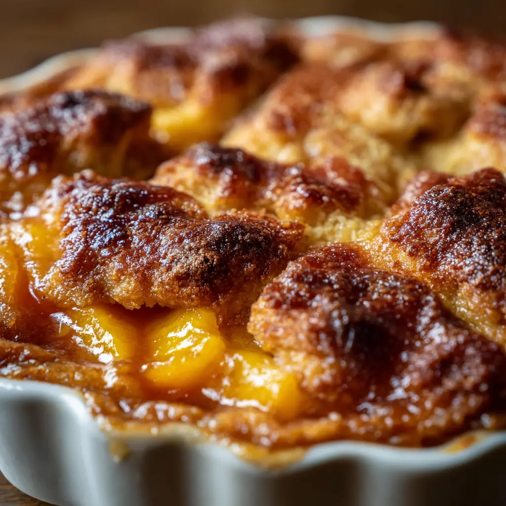 Golden Oven Peach Cobbler