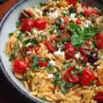 Greek Orzo with Tomatoes, Feta, and Fresh Basil