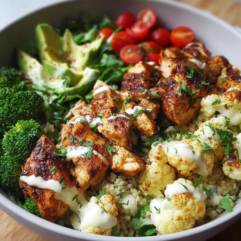 High-Protein Chicken Cauliflower Bowls
