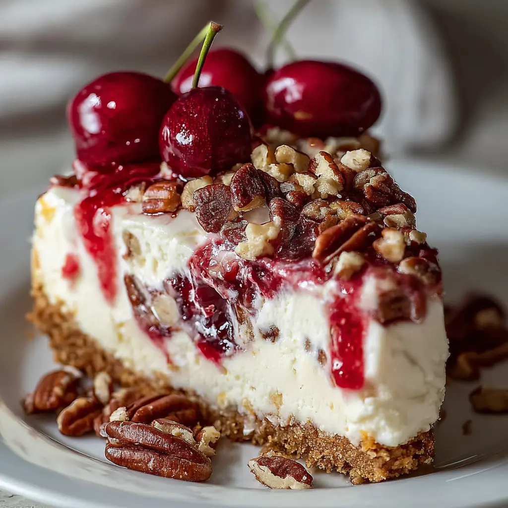 Cherry Pecan Cheesecake Lush