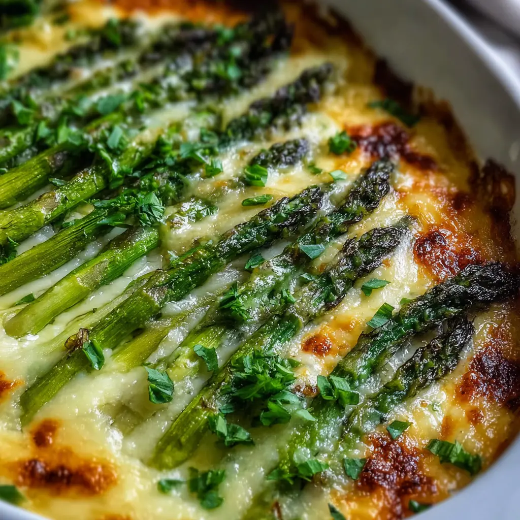 Cheesy Baked Asparagus Gratin