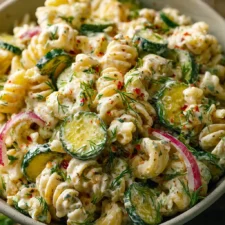 Dill Pickle Pasta Salad: The Best Recipe with Turkey Bacon and Chicken Ham