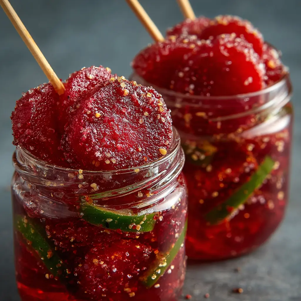 Crimson Crunch Pickled Heat Pops