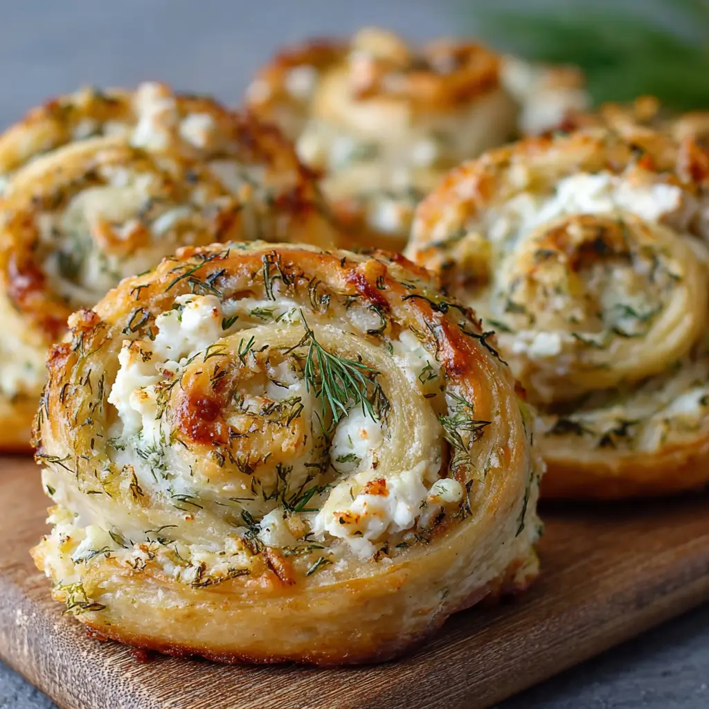 Dill Pickle Ranch Chicken Cottage Cheese Pastry Swirls