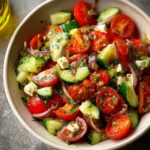 Classic Marinated Cucumber Tomato Salad