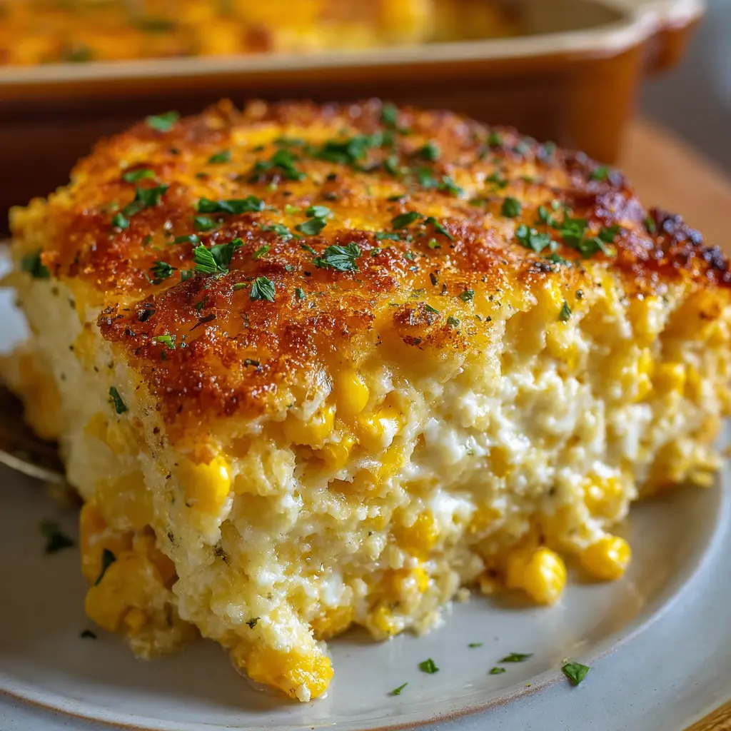 Cheesy Cream Cheese Corn Casserole