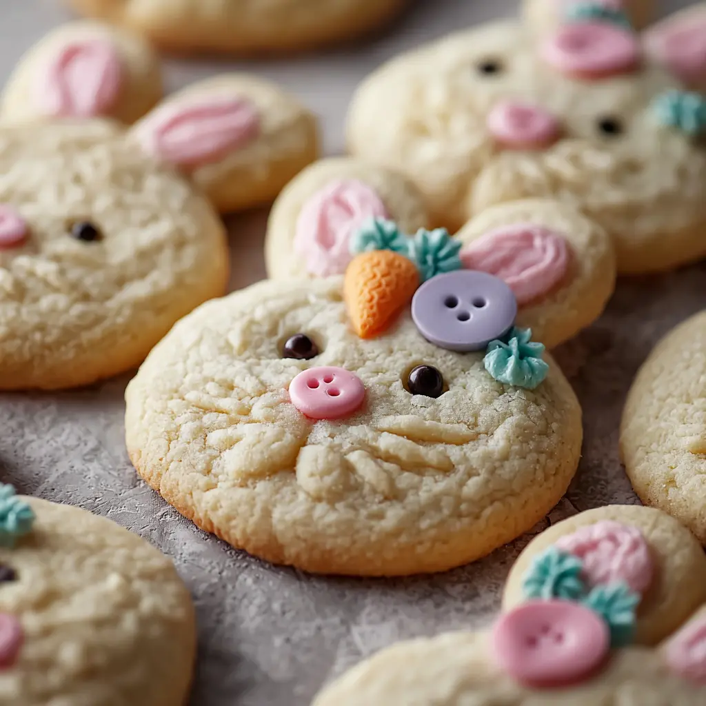 Easter Bunny Button Cookies