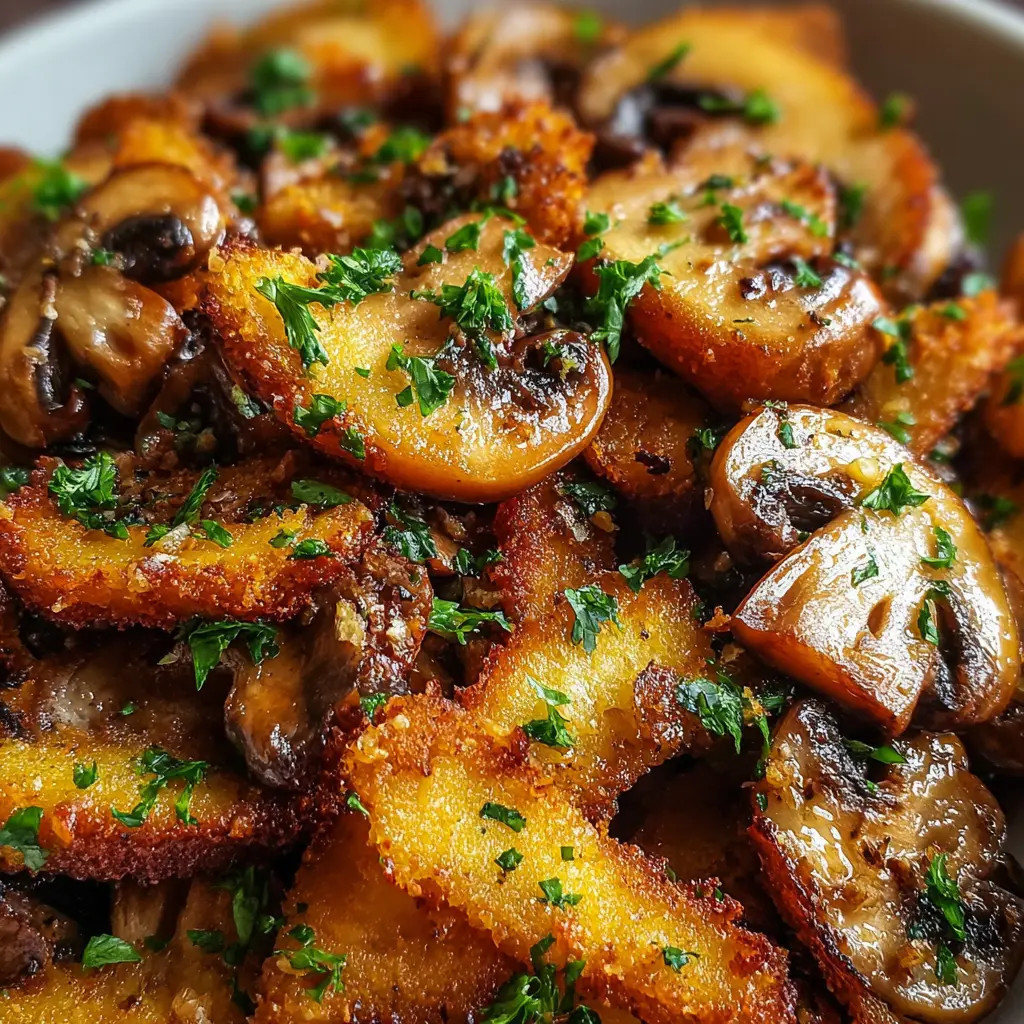 Fried Sliced Mushrooms