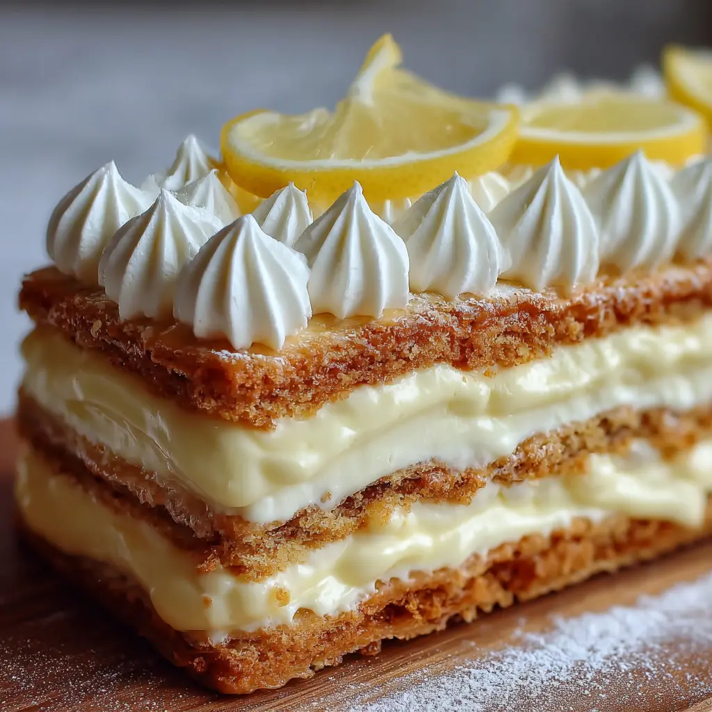 No-Bake Lemon Éclair Cake
