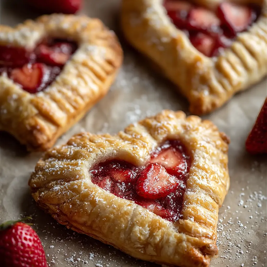Strawberry Heart Hand Pies