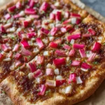 Rhubarb Brown Sugar Pizza