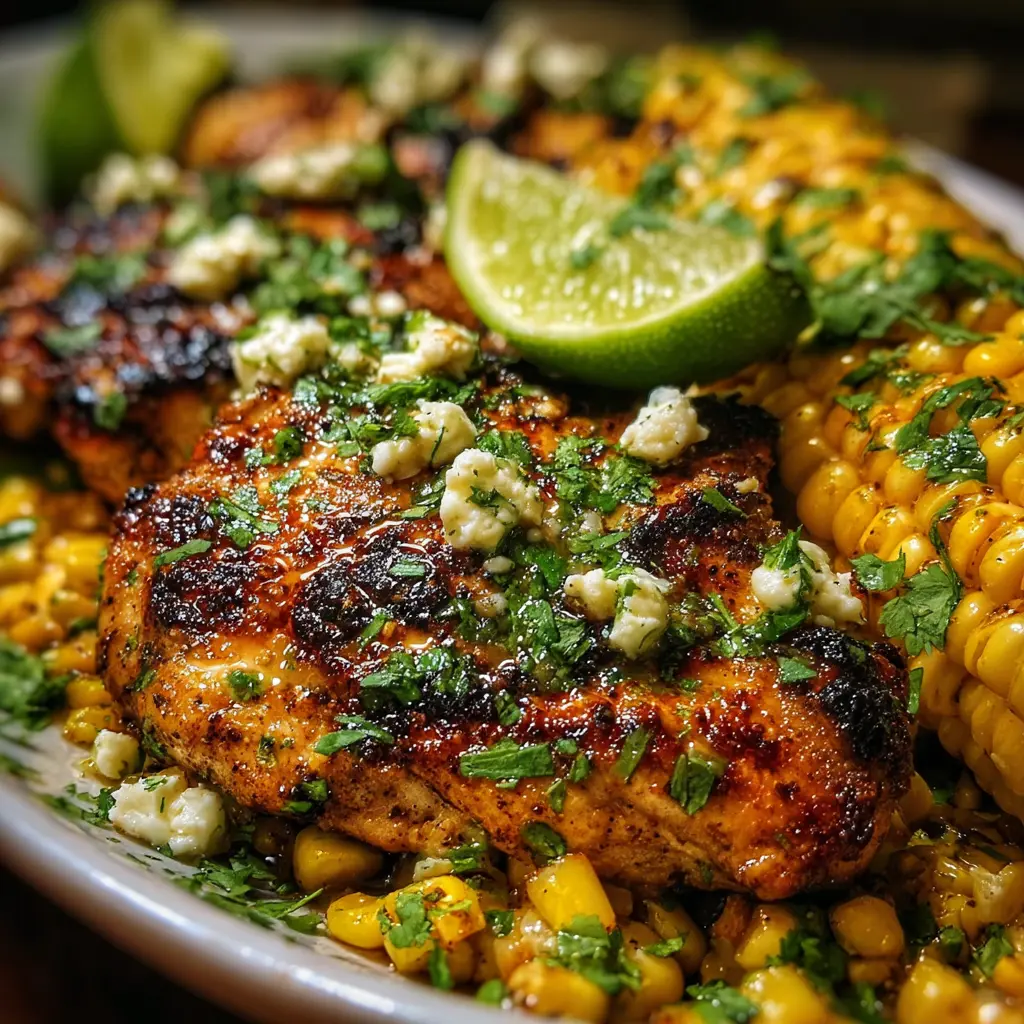 30-Minute Cilantro-Lime Chicken with Mexican Street Corn