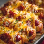 Crispy Cheesy Hotdogs Bake