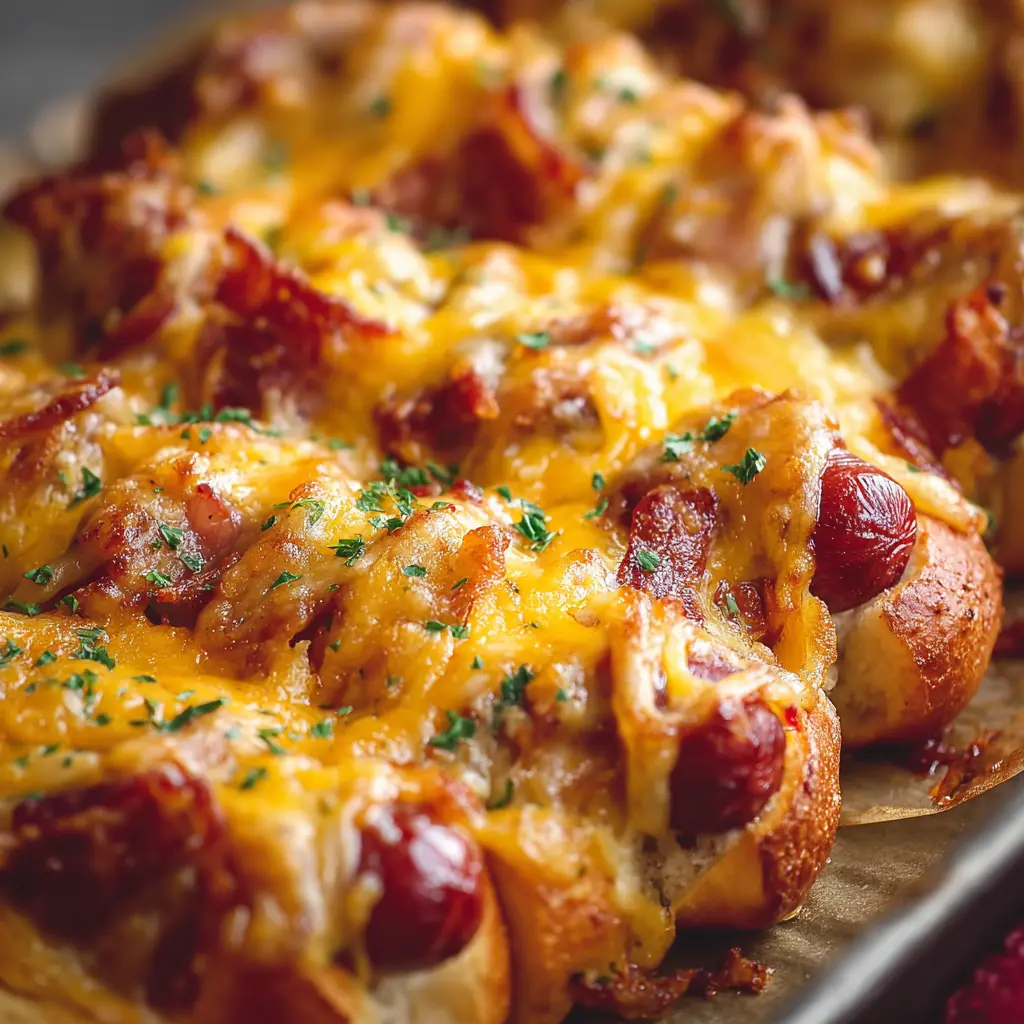 Crispy Cheesy Hotdogs Bake