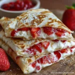 Strawberry Cheesecake Quesadillas (Decadent “Cheesecakeadillas”)